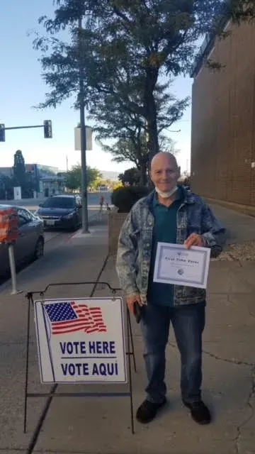 Frank votes for the first time